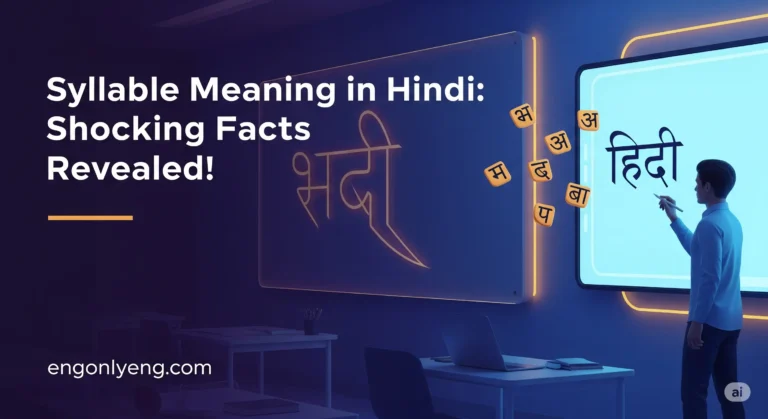 Syllable Meaning in Hindi